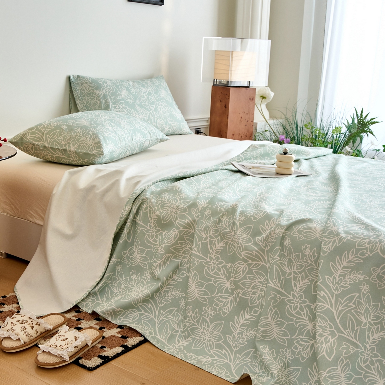 91家纺网 家纺一手货源 找家纺 春皖家纺 2026新款全棉老粗布席子凉席普通款单床单床单单件 意禾Y