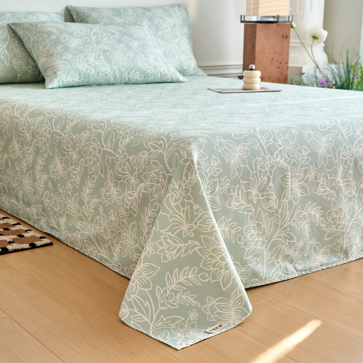 91家纺网 家纺一手货源 找家纺 春皖家纺 2026新款全棉老粗布席子凉席普通款单床单床单单件 意禾Y