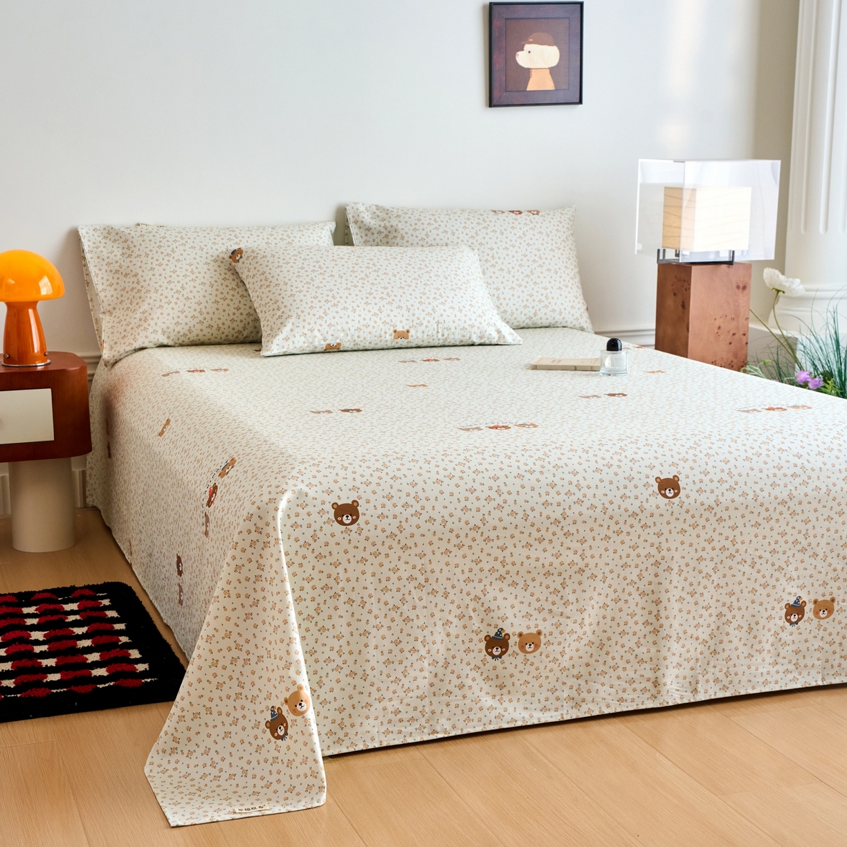 91家纺网 家纺一手货源 找家纺 春皖家纺 2026新款全棉老粗布席子凉席普通款单床单床单单件 尤米H