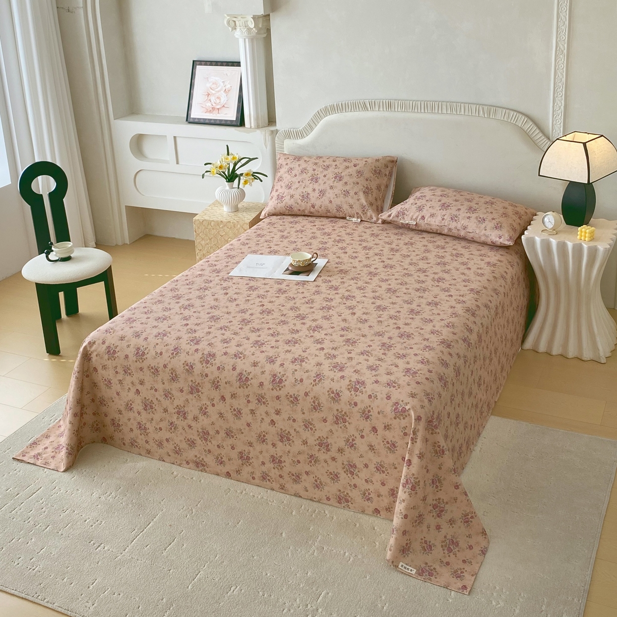 91家纺网 家纺一手货源 找家纺 春皖家纺 2026新款全棉老粗布席子凉席普通款单床单床单单件 云裳