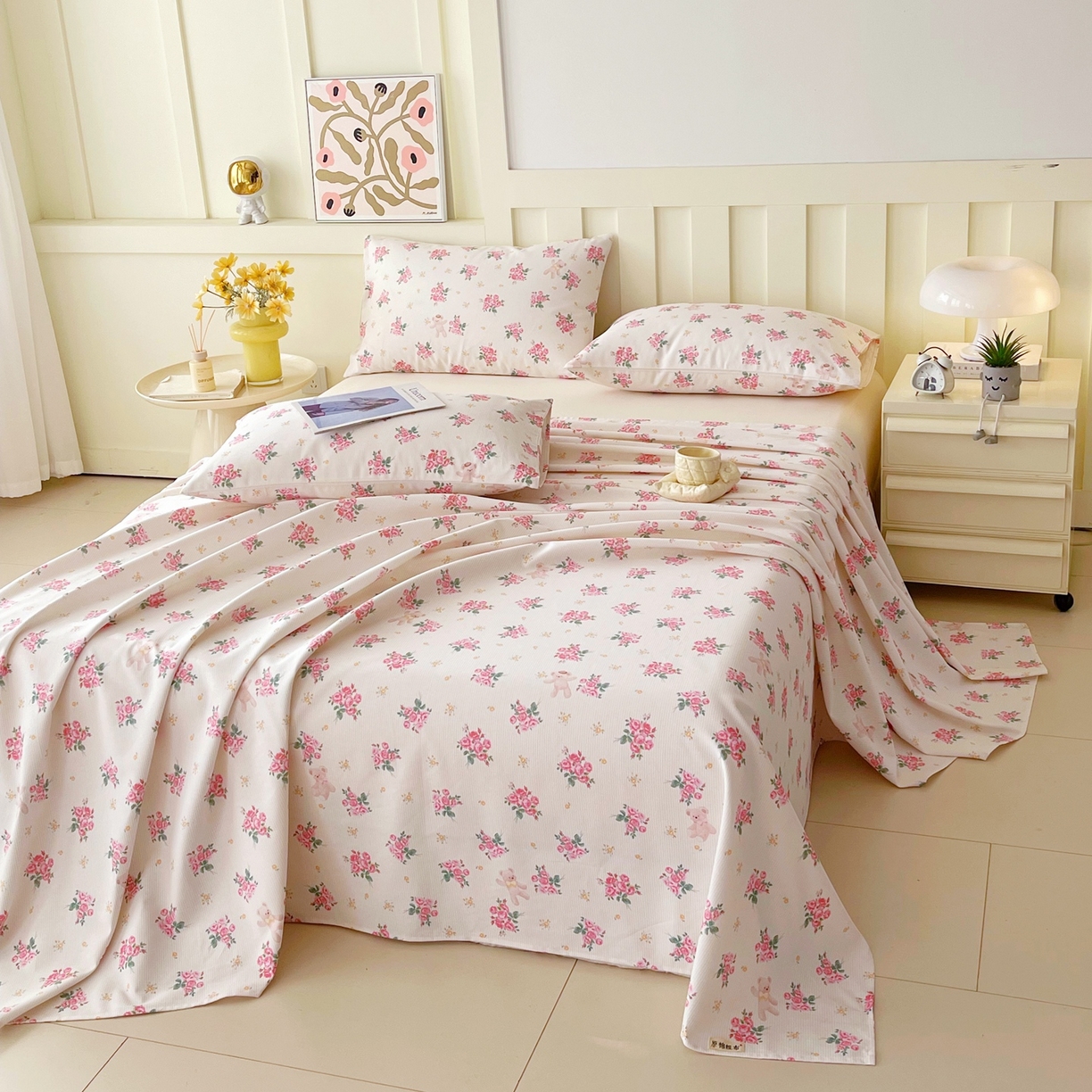 91家纺网 家纺一手货源 找家纺 春皖家纺 2026新款全棉老粗布席子凉席普通款单床单床单单件 芝甜