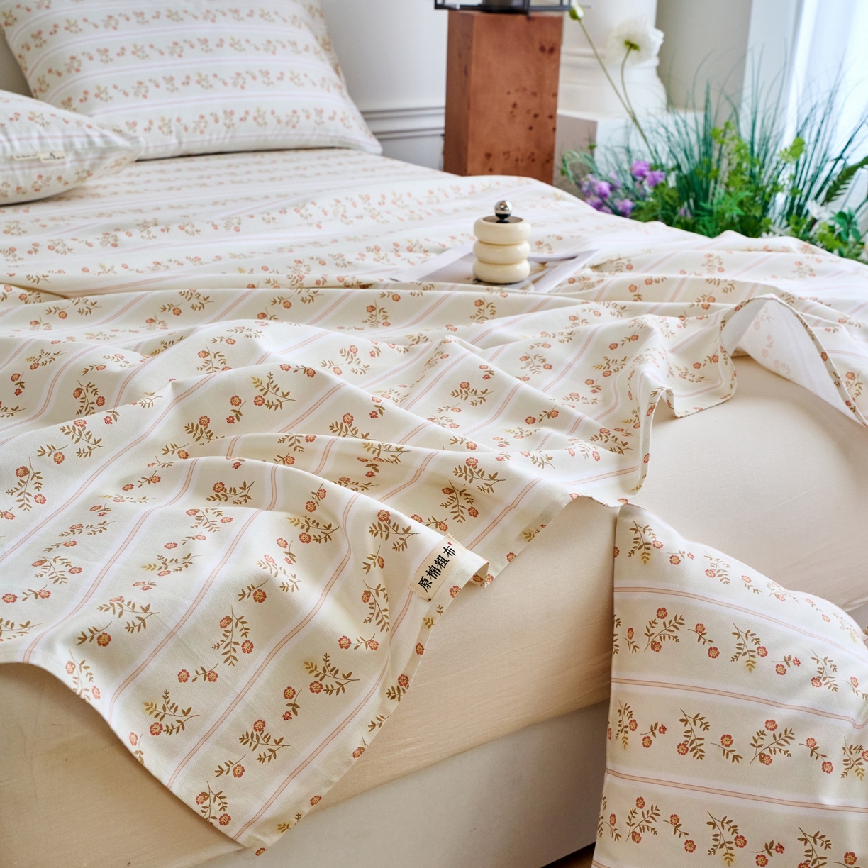 91家纺网 家纺一手货源 找家纺 春皖家纺 2026新款全棉老粗布席子凉席普通款单床单床单单件 知否