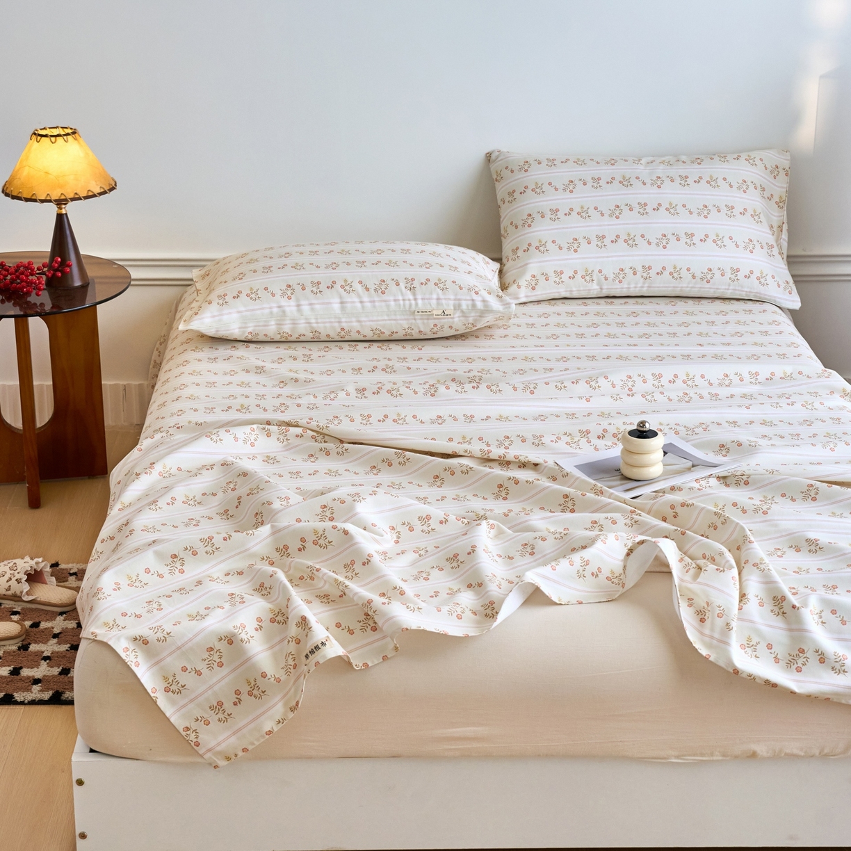 91家纺网 家纺一手货源 找家纺 春皖家纺 2026新款全棉老粗布席子凉席普通款单床单床单单件 知否