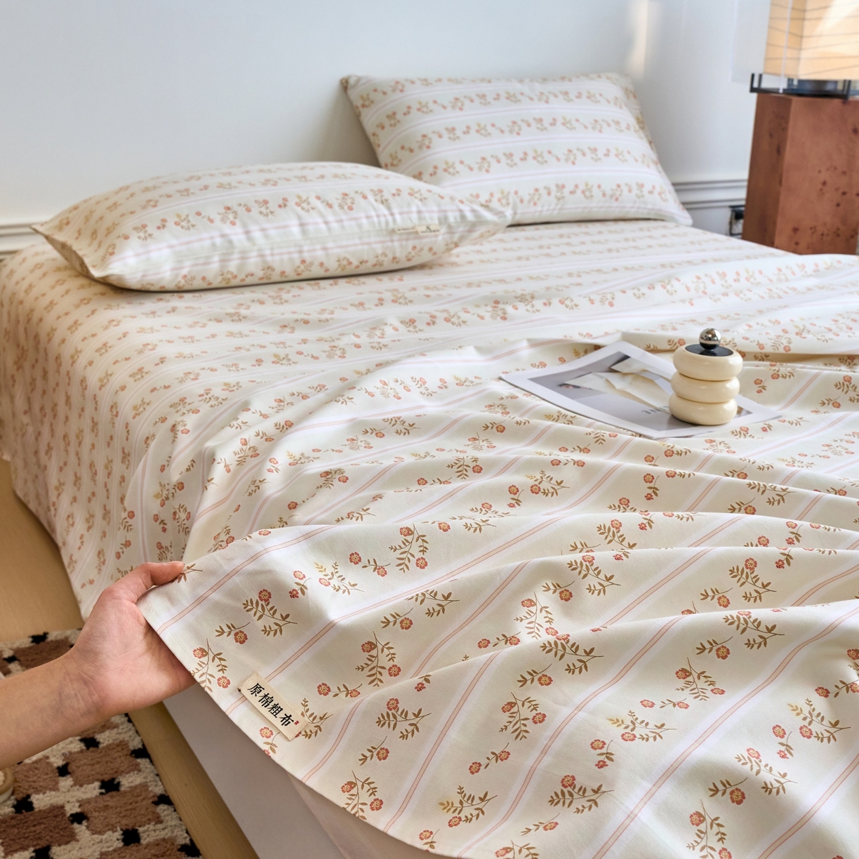 91家纺网 家纺一手货源 找家纺 春皖家纺 2026新款全棉老粗布席子凉席普通款单床单床单单件 知否