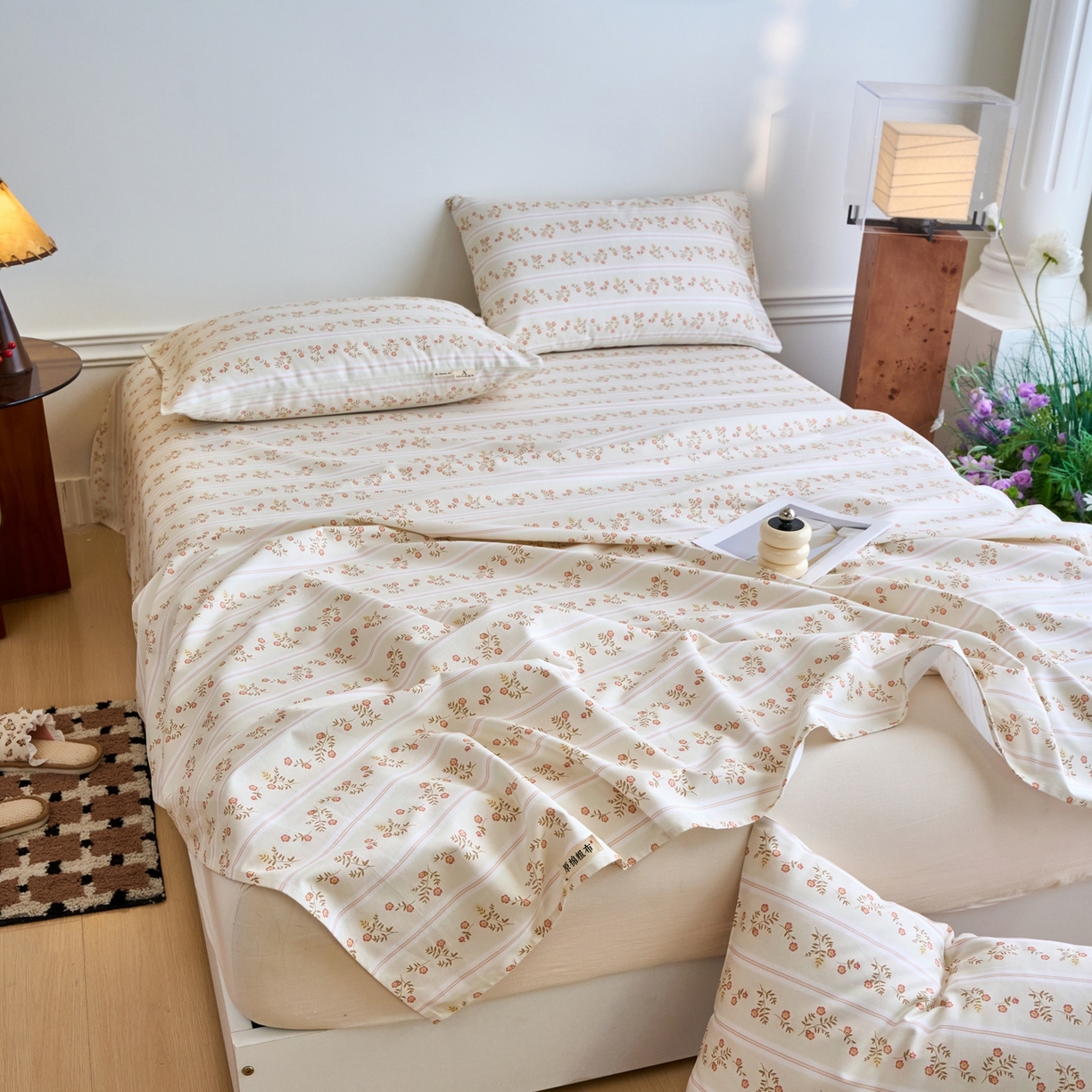 91家纺网 家纺一手货源 找家纺 春皖家纺 2026新款全棉老粗布席子凉席普通款单床单床单单件 知否