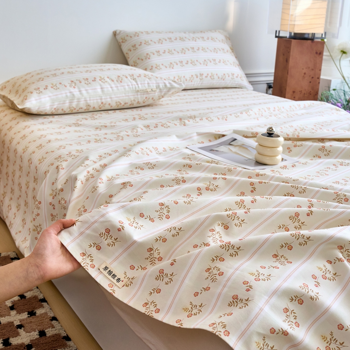 91家纺网 家纺一手货源 找家纺 春皖家纺 2026新款全棉老粗布席子凉席普通款单床单床单单件 知否