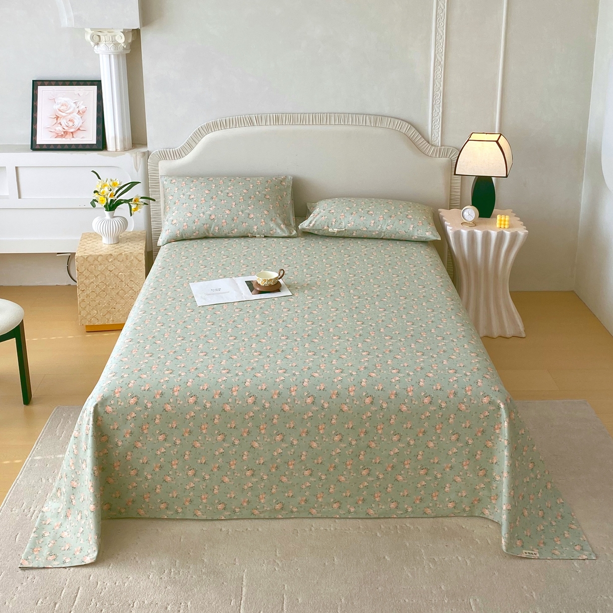 91家纺网 家纺一手货源 找家纺 春皖家纺 2026新款全棉老粗布席子凉席普通款单床单床单单件 知微