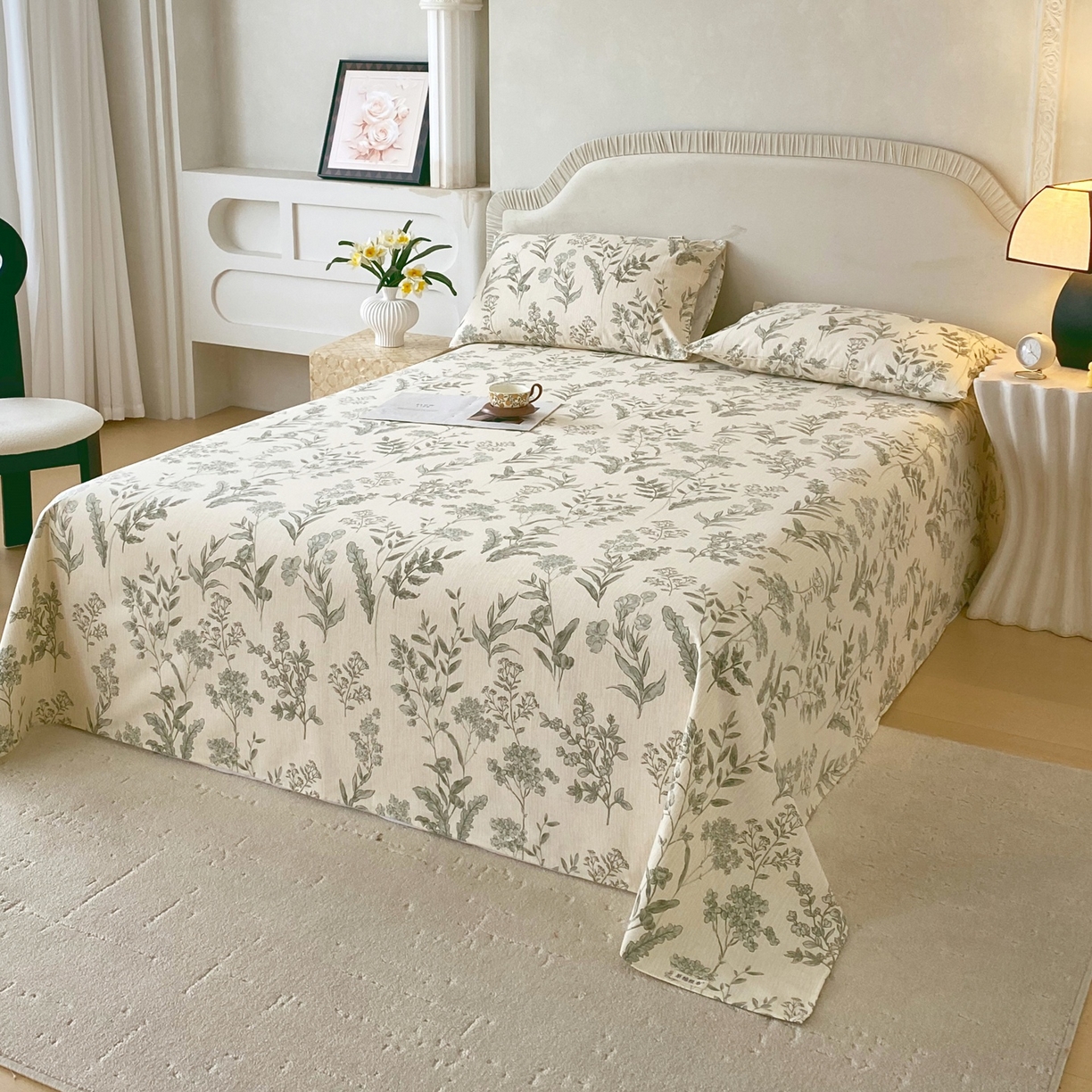 91家纺网 家纺一手货源 找家纺 春皖家纺 2026新款全棉老粗布席子凉席普通款单床单床单单件 子青