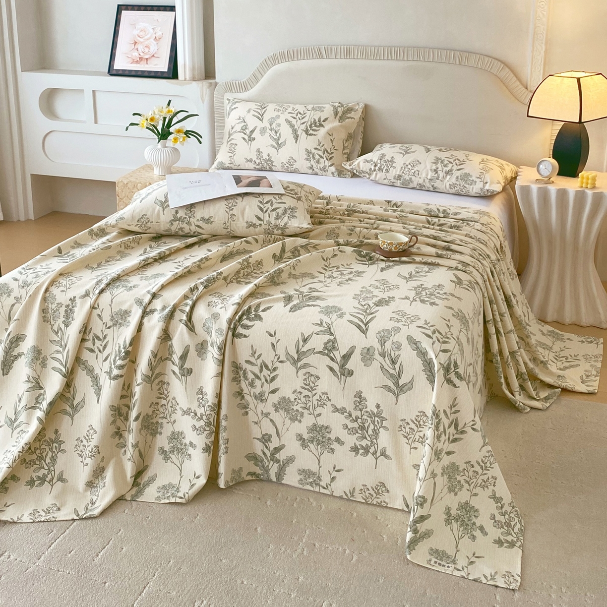 91家纺网 家纺一手货源 找家纺 春皖家纺 2026新款全棉老粗布席子凉席普通款单床单床单单件 子青