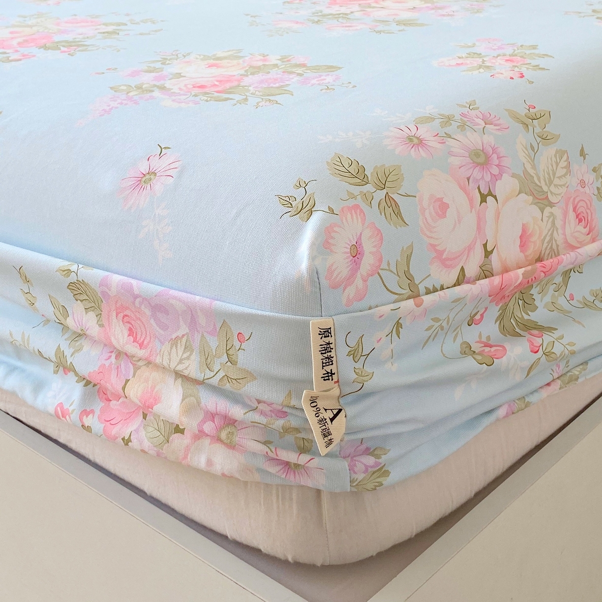 91家纺网 家纺一手货源 找家纺 （总）春皖家纺 2026新款全棉老粗布席子凉席普通款单床笠床笠单件