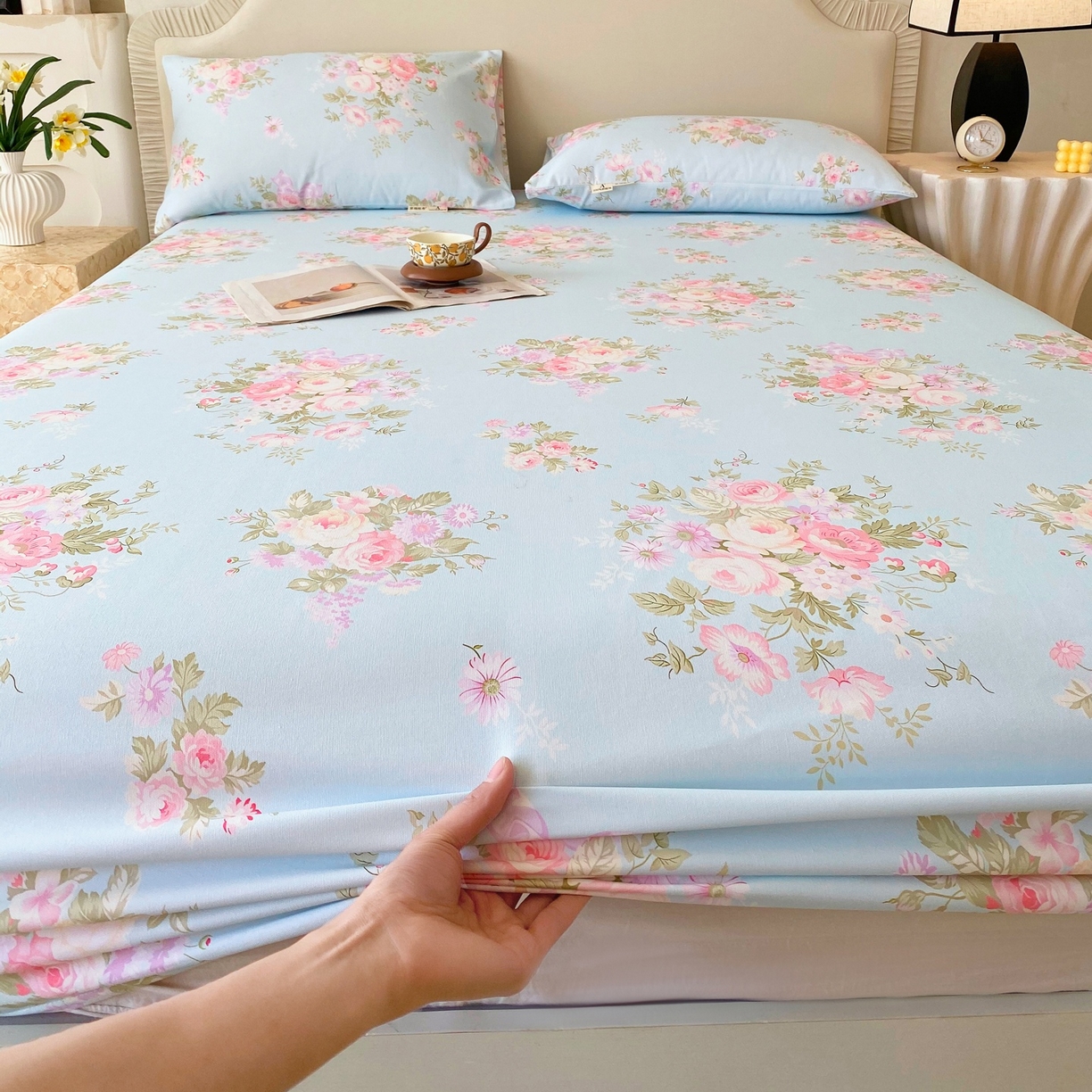 91家纺网 家纺一手货源 找家纺 （总）春皖家纺 2026新款全棉老粗布席子凉席普通款单床笠床笠单件