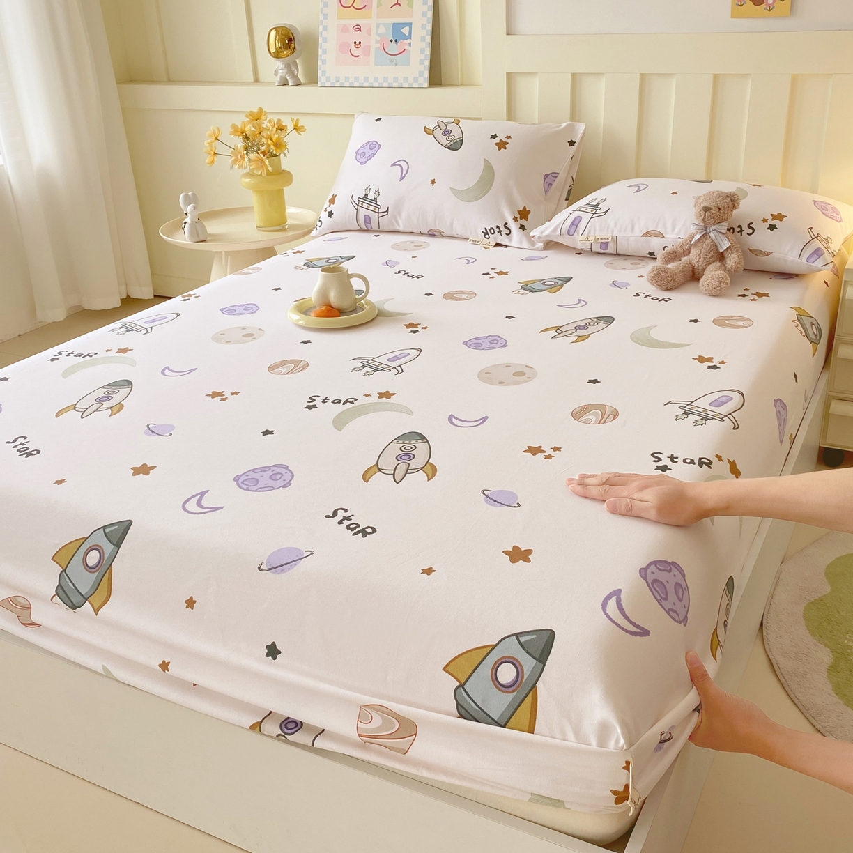 91家纺网 家纺一手货源 找家纺 （总）春皖家纺 2026新款全棉老粗布席子凉席普通款单床笠床笠单件