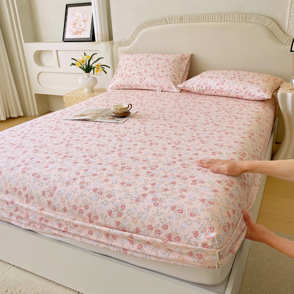 91家纺网 家纺一手货源 找家纺 （总）春皖家纺 2026新款全棉老粗布席子凉席普通款单床笠床笠单件