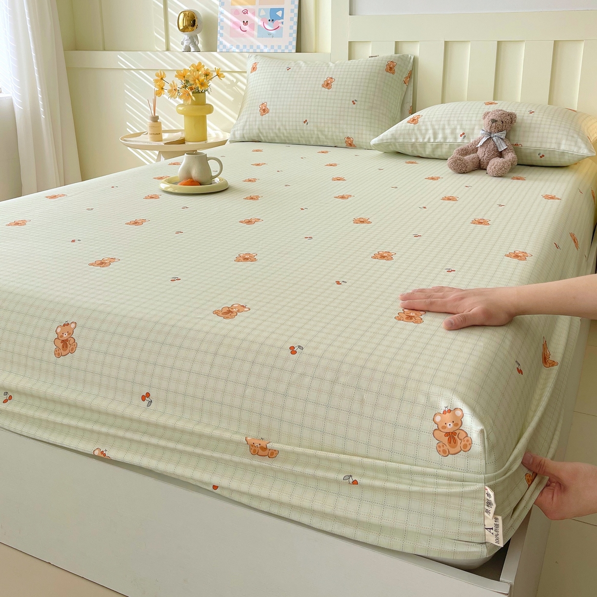 91家纺网 家纺一手货源 找家纺 （总）春皖家纺 2026新款全棉老粗布席子凉席普通款单床笠床笠单件