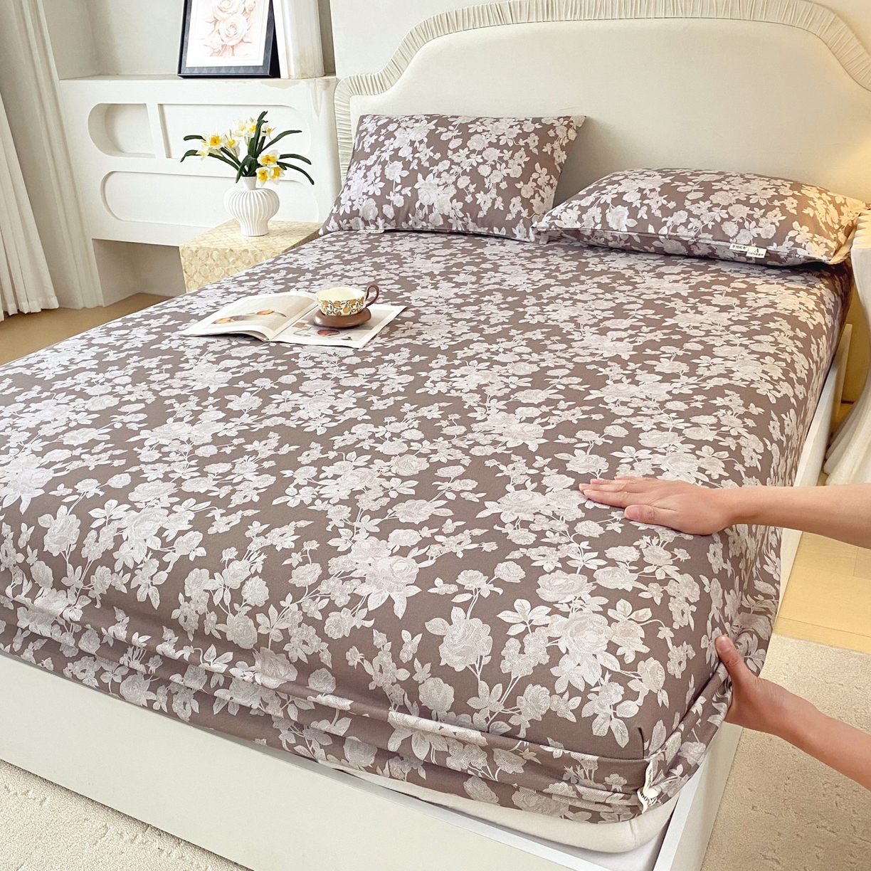 91家纺网 家纺一手货源 找家纺 （总）春皖家纺 2026新款全棉老粗布席子凉席普通款单床笠床笠单件