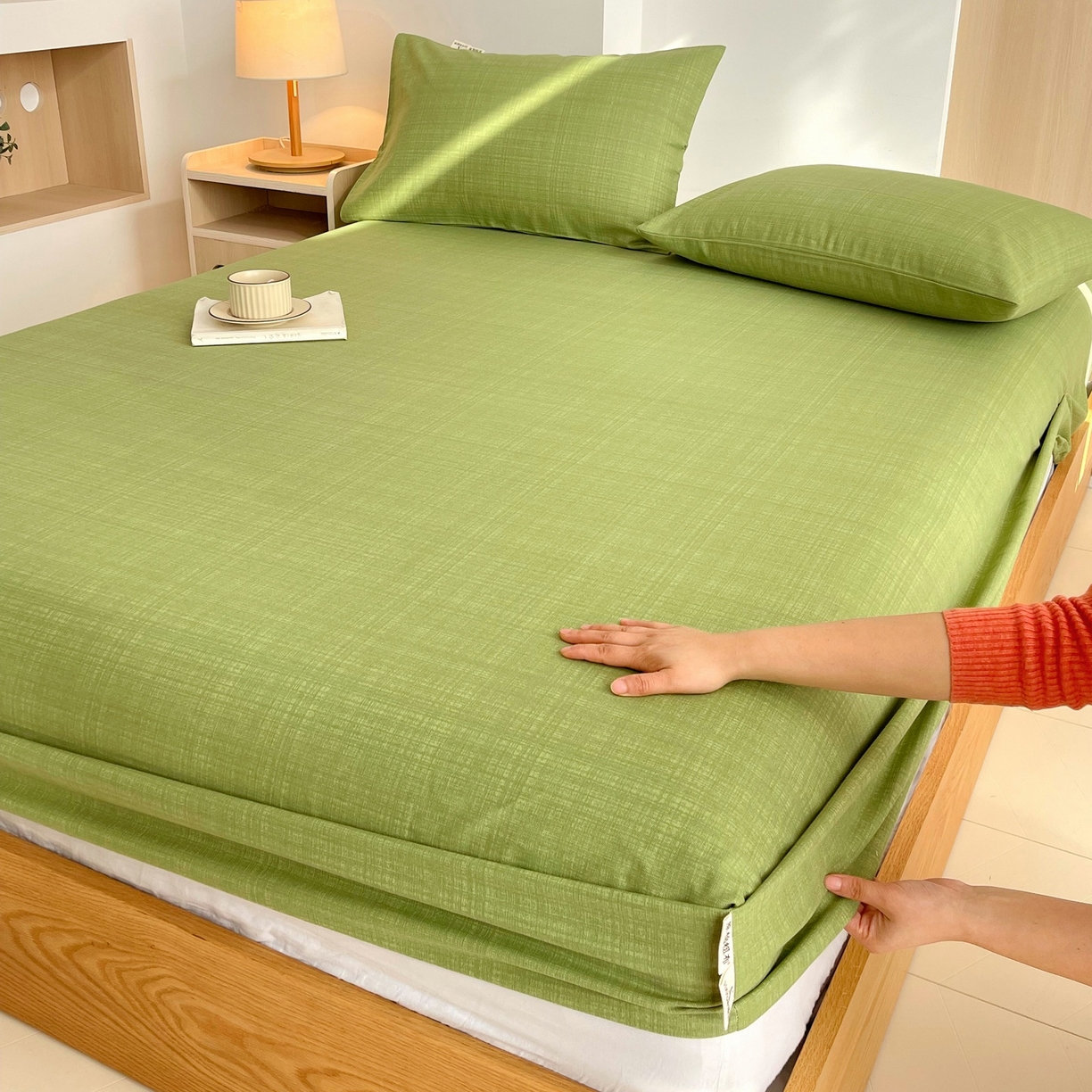 91家纺网 家纺一手货源 找家纺 （总）春皖家纺 2026新款全棉老粗布席子凉席普通款单床笠床笠单件