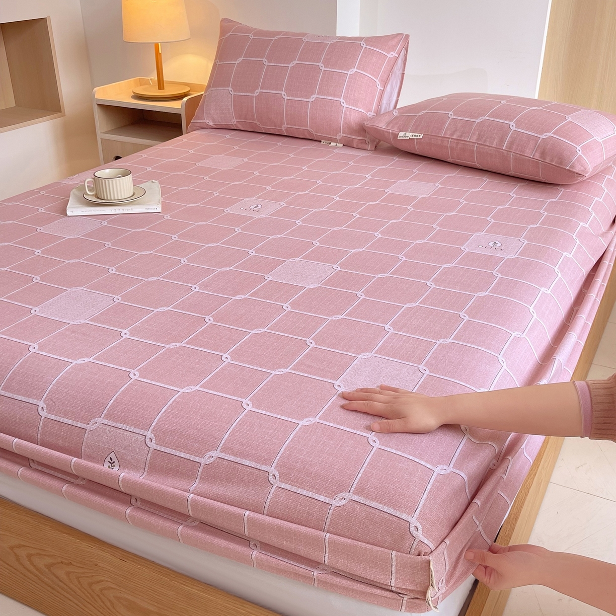 91家纺网 家纺一手货源 找家纺 （总）春皖家纺 2026新款全棉老粗布席子凉席普通款单床笠床笠单件