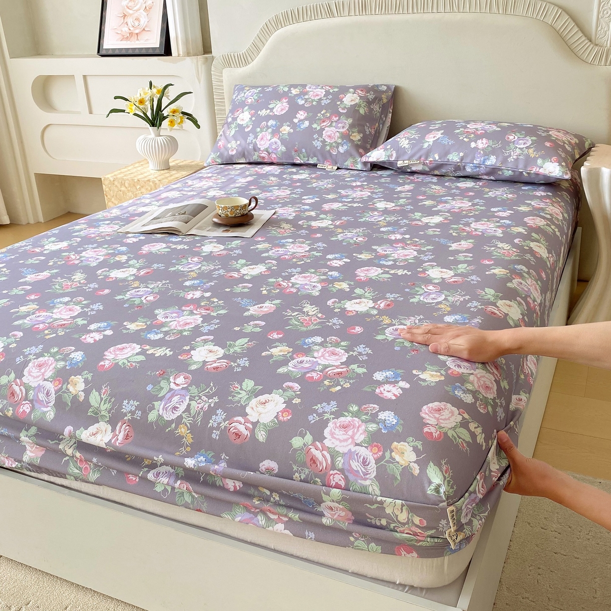 91家纺网 家纺一手货源 找家纺 （总）春皖家纺 2026新款全棉老粗布席子凉席普通款单床笠床笠单件