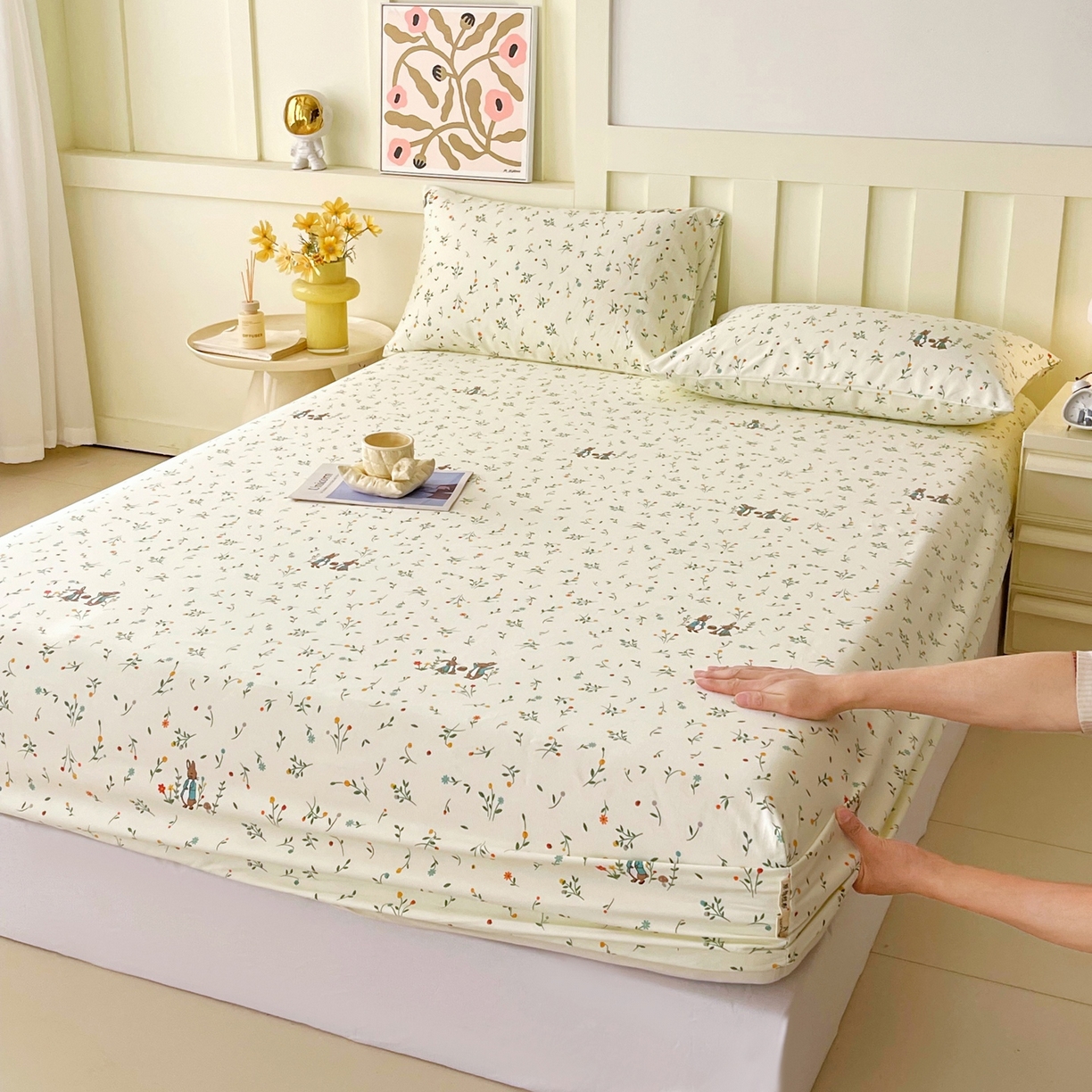 91家纺网 家纺一手货源 找家纺 （总）春皖家纺 2026新款全棉老粗布席子凉席普通款单床笠床笠单件