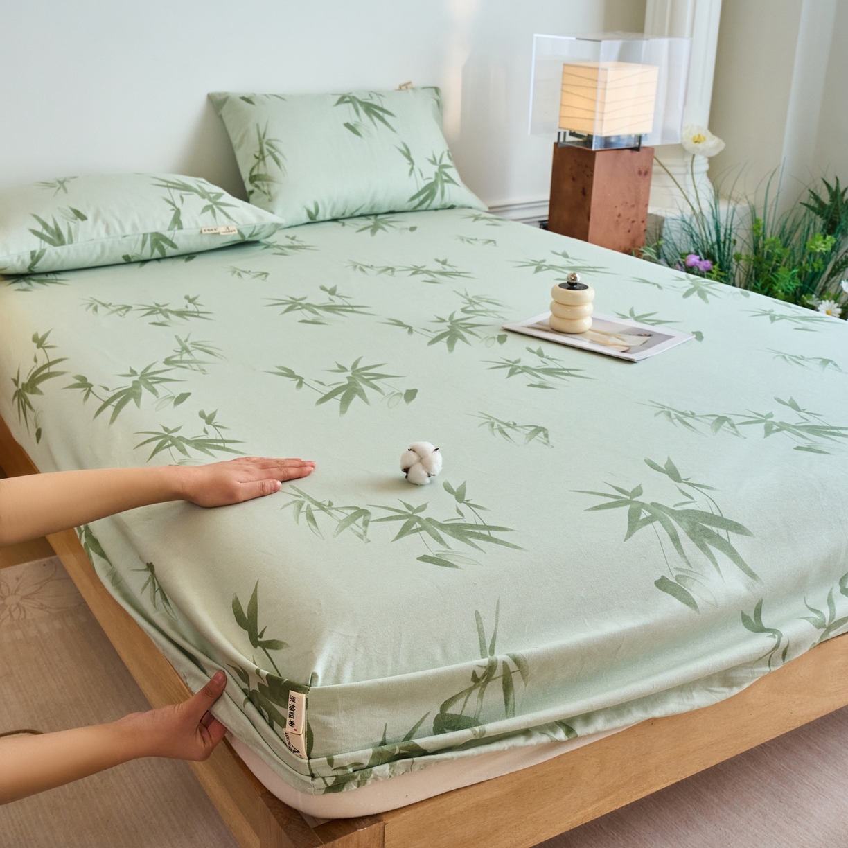 91家纺网 家纺一手货源 找家纺 （总）春皖家纺 2026新款全棉老粗布席子凉席普通款单床笠床笠单件