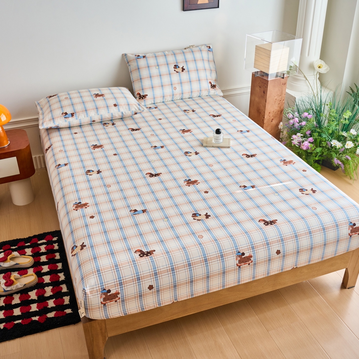 91家纺网 家纺一手货源 找家纺 春皖家纺 2026新款全棉老粗布席子凉席普通款单床笠床笠单件 听枫