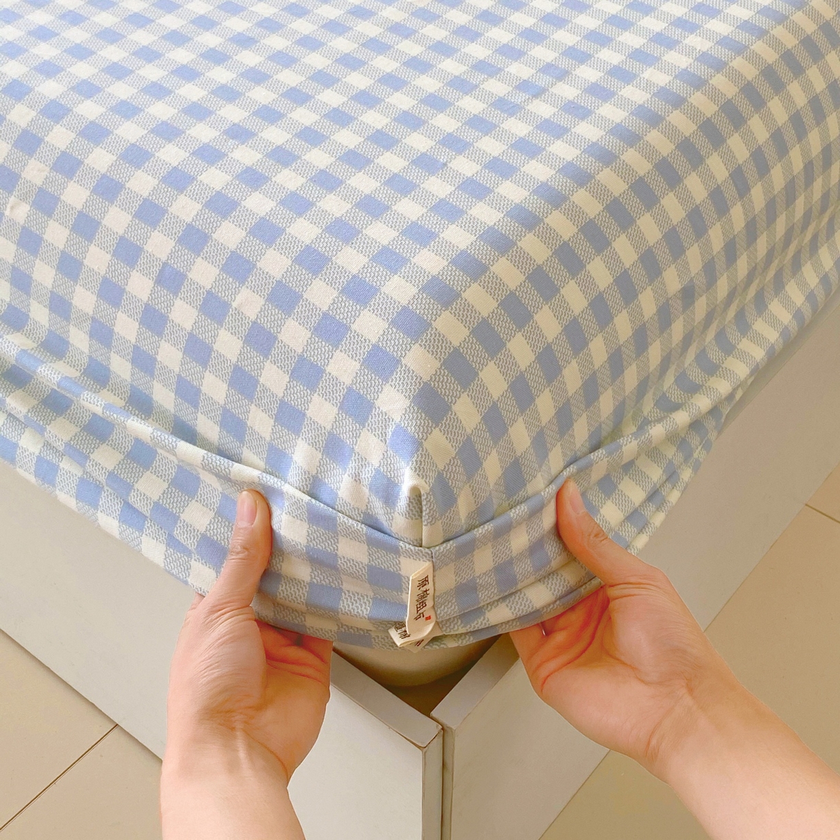 91家纺网 家纺一手货源 找家纺 春皖家纺 2026新款全棉老粗布席子凉席普通款单床笠床笠单件 西木