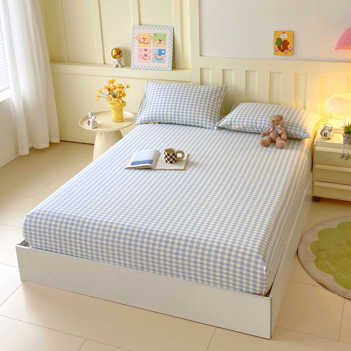 91家纺网 家纺一手货源 找家纺 春皖家纺 2026新款全棉老粗布席子凉席普通款单床笠床笠单件 西木