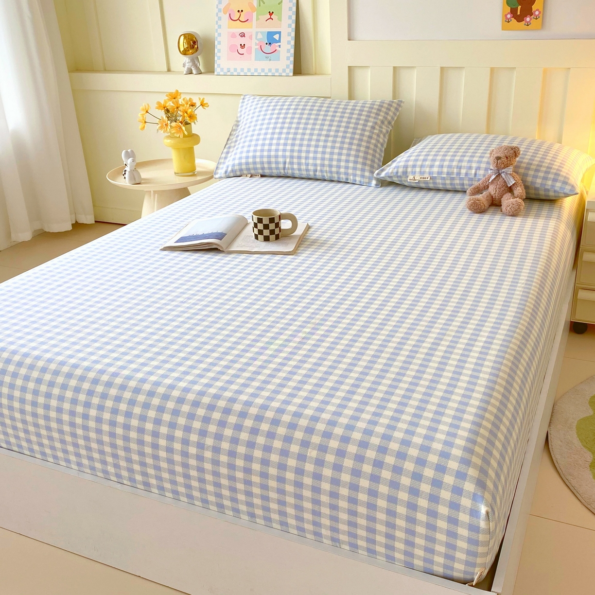 91家纺网 家纺一手货源 找家纺 春皖家纺 2026新款全棉老粗布席子凉席普通款单床笠床笠单件 西木