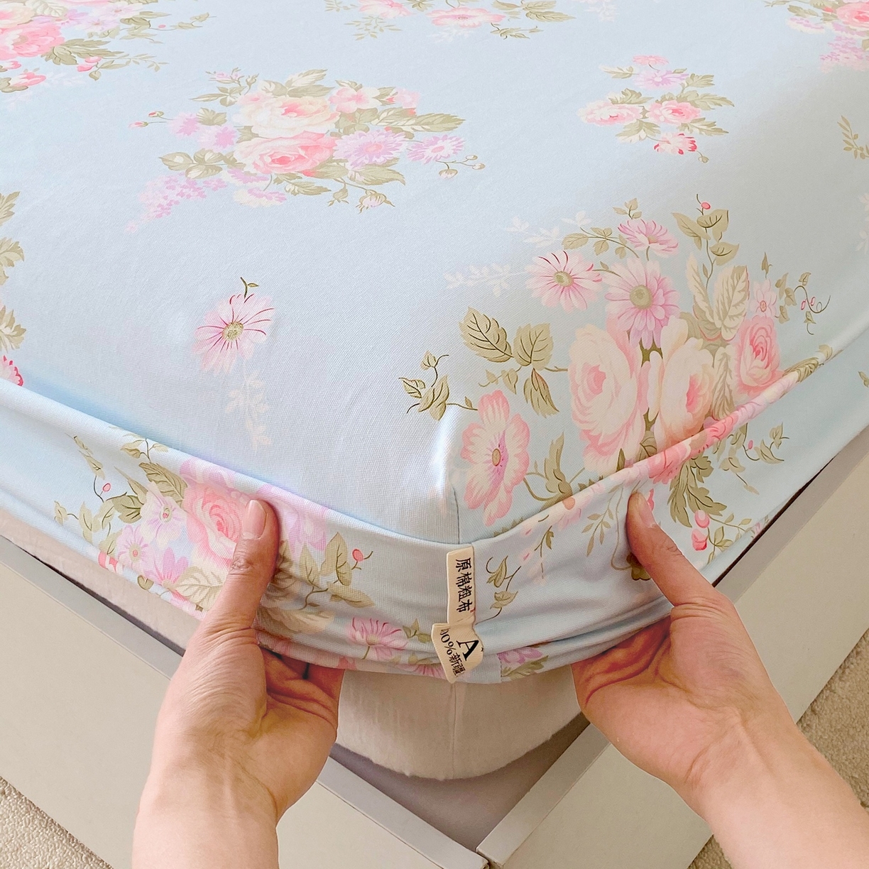 91家纺网 家纺一手货源 找家纺 春皖家纺 2026新款全棉老粗布席子凉席普通款单床笠床笠单件 向晚