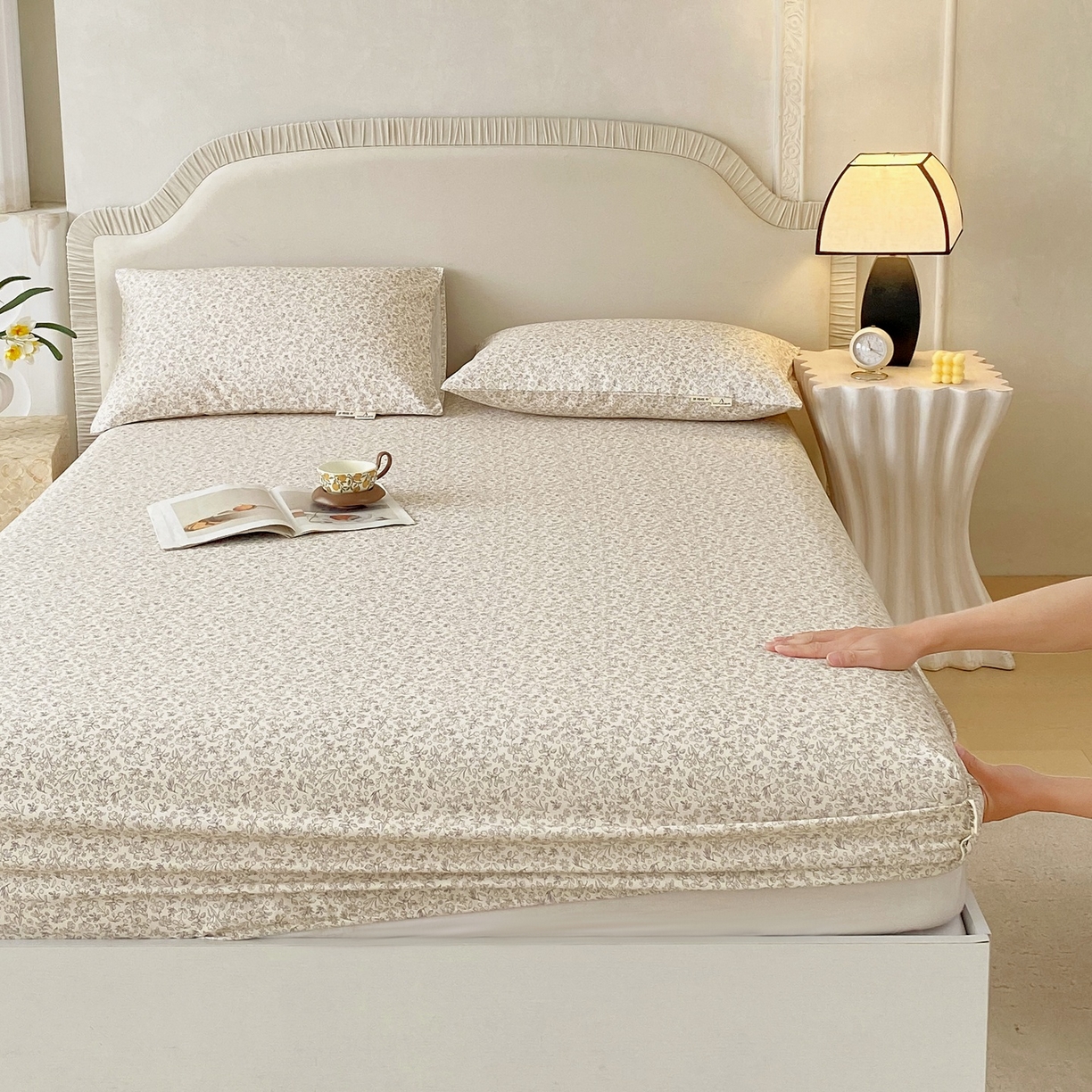 91家纺网 家纺一手货源 找家纺 春皖家纺 2026新款全棉老粗布席子凉席普通款单床笠床笠单件 醒风