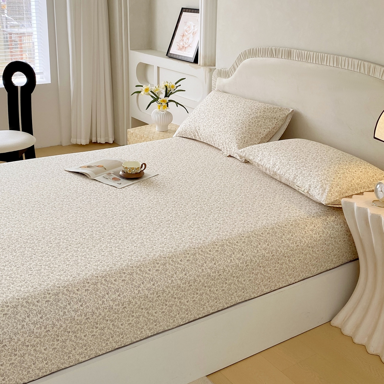 91家纺网 家纺一手货源 找家纺 春皖家纺 2026新款全棉老粗布席子凉席普通款单床笠床笠单件 醒风