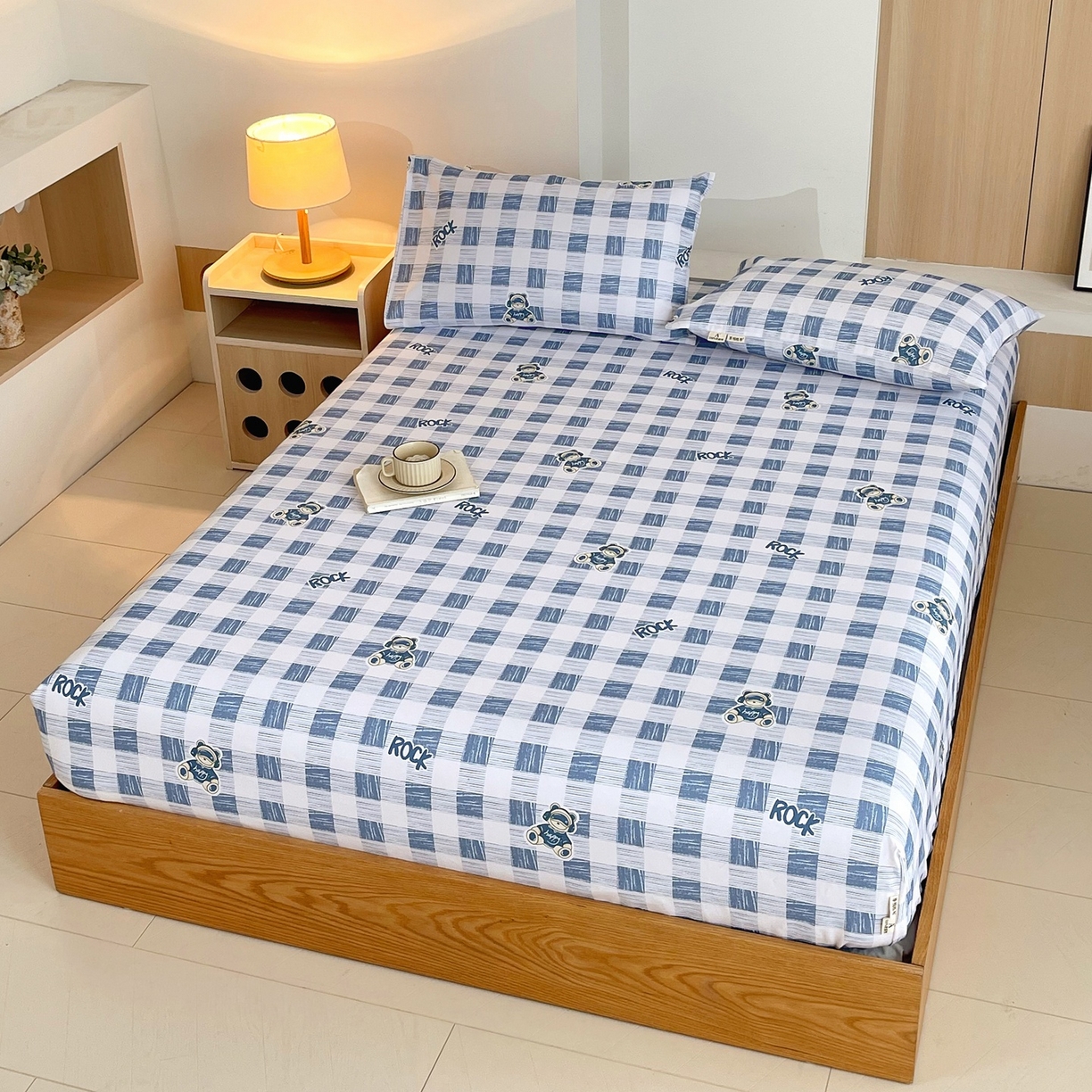 91家纺网 家纺一手货源 找家纺 春皖家纺 2026新款全棉老粗布席子凉席普通款单床笠床笠单件 摇滚