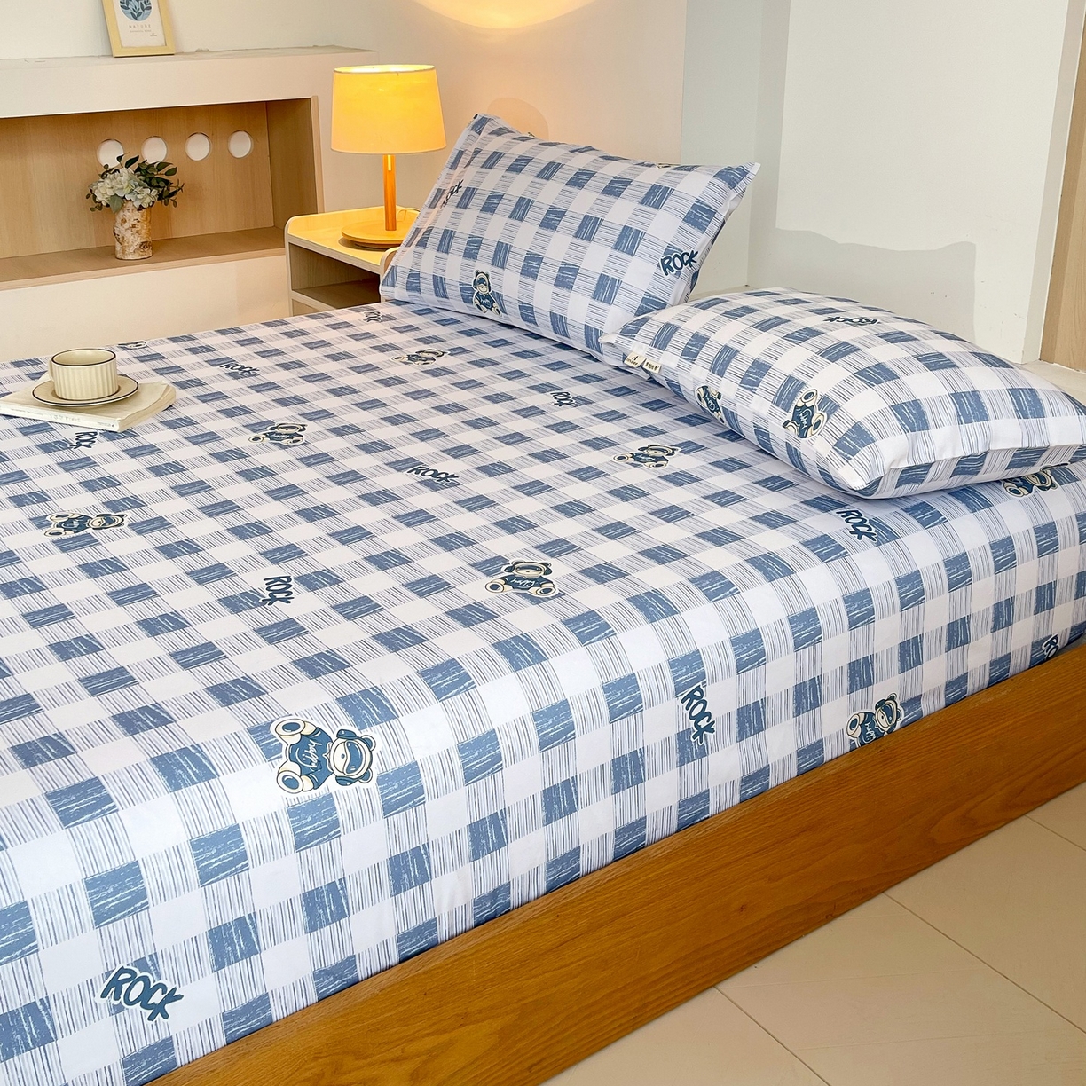 91家纺网 家纺一手货源 找家纺 春皖家纺 2026新款全棉老粗布席子凉席普通款单床笠床笠单件 摇滚