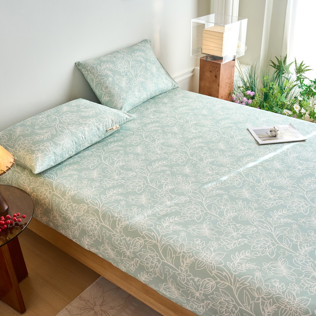 91家纺网 家纺一手货源 找家纺 春皖家纺 2026新款全棉老粗布席子凉席普通款单床笠床笠单件 意禾Y