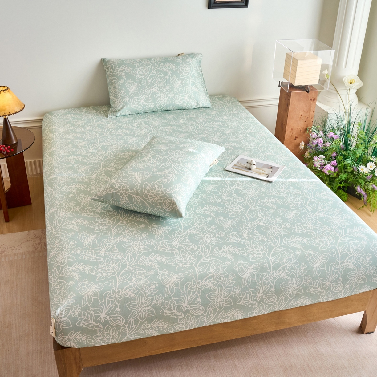 91家纺网 家纺一手货源 找家纺 春皖家纺 2026新款全棉老粗布席子凉席普通款单床笠床笠单件 意禾Y