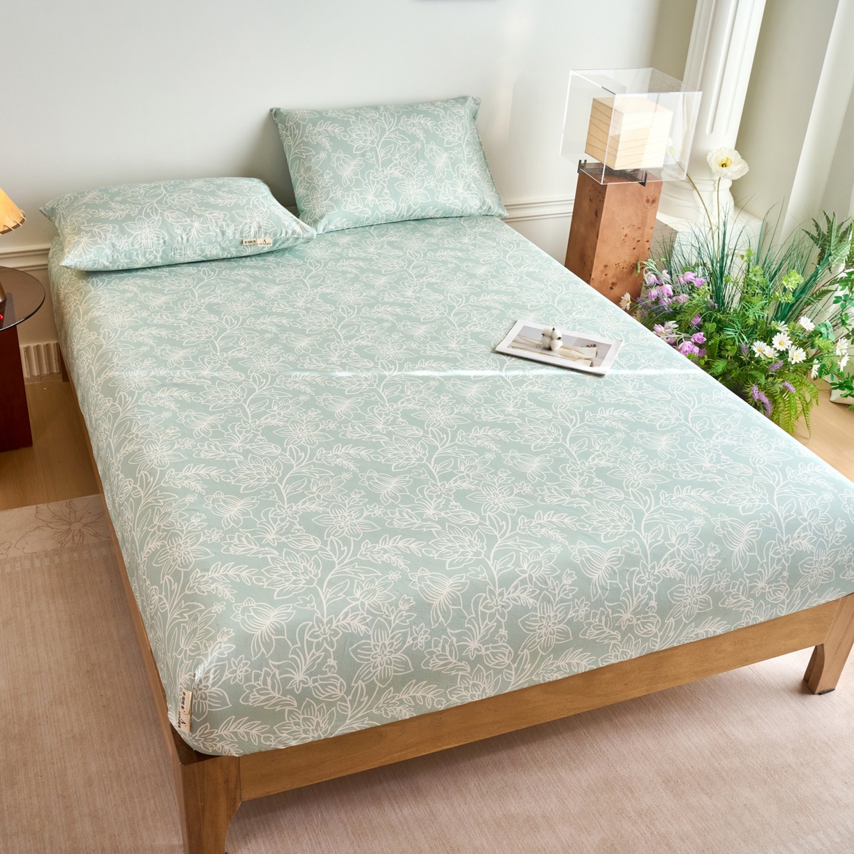 91家纺网 家纺一手货源 找家纺 春皖家纺 2026新款全棉老粗布席子凉席普通款单床笠床笠单件 意禾Y