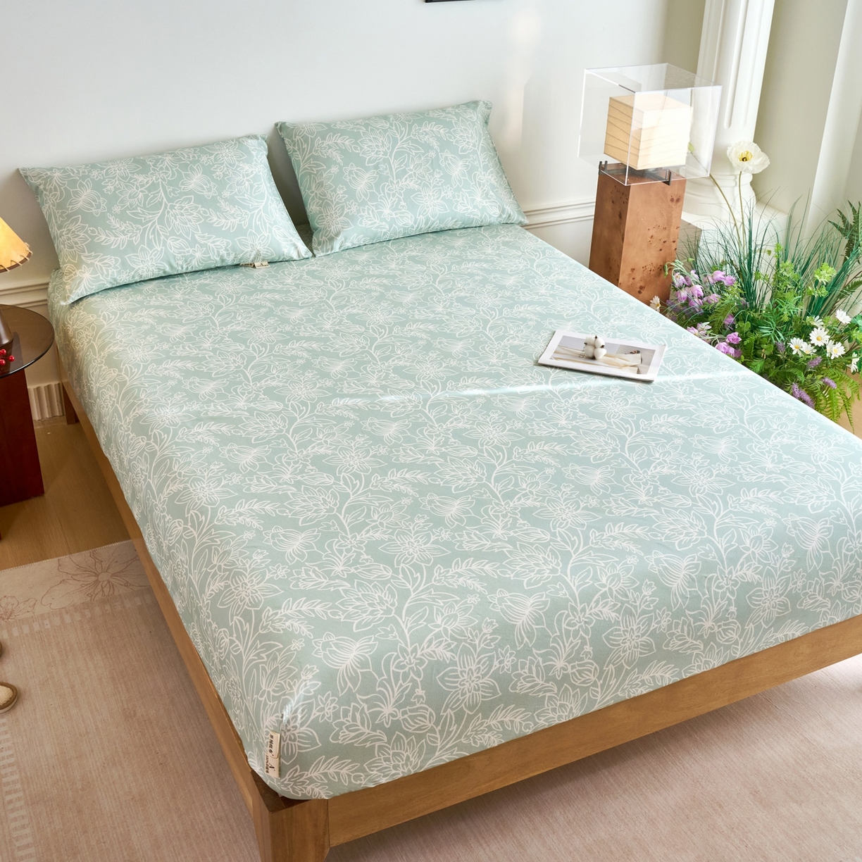 91家纺网 家纺一手货源 找家纺 春皖家纺 2026新款全棉老粗布席子凉席普通款单床笠床笠单件 意禾Y