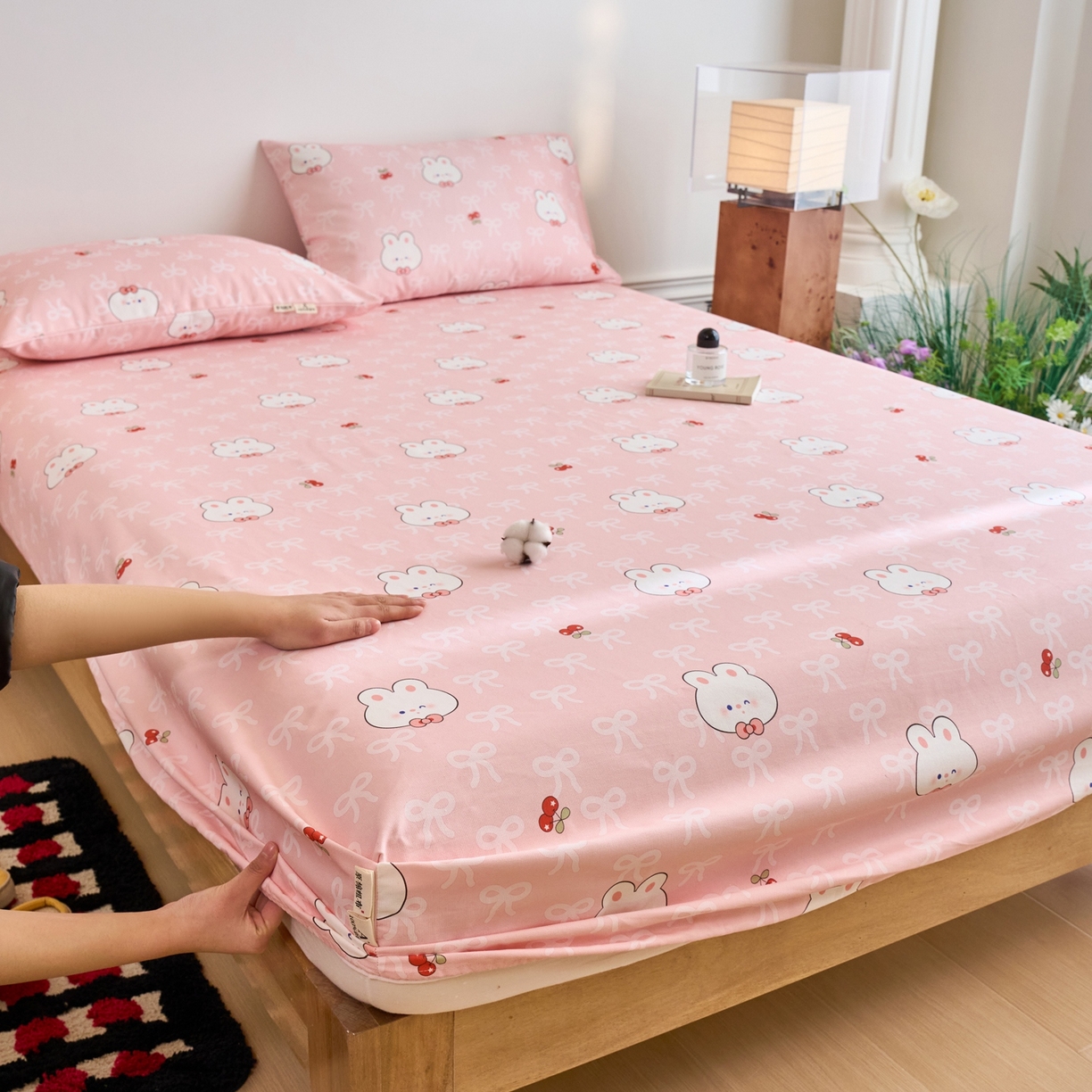 春皖家纺 2026新款全棉老粗布席子凉席普通款单床笠床笠单件 予光