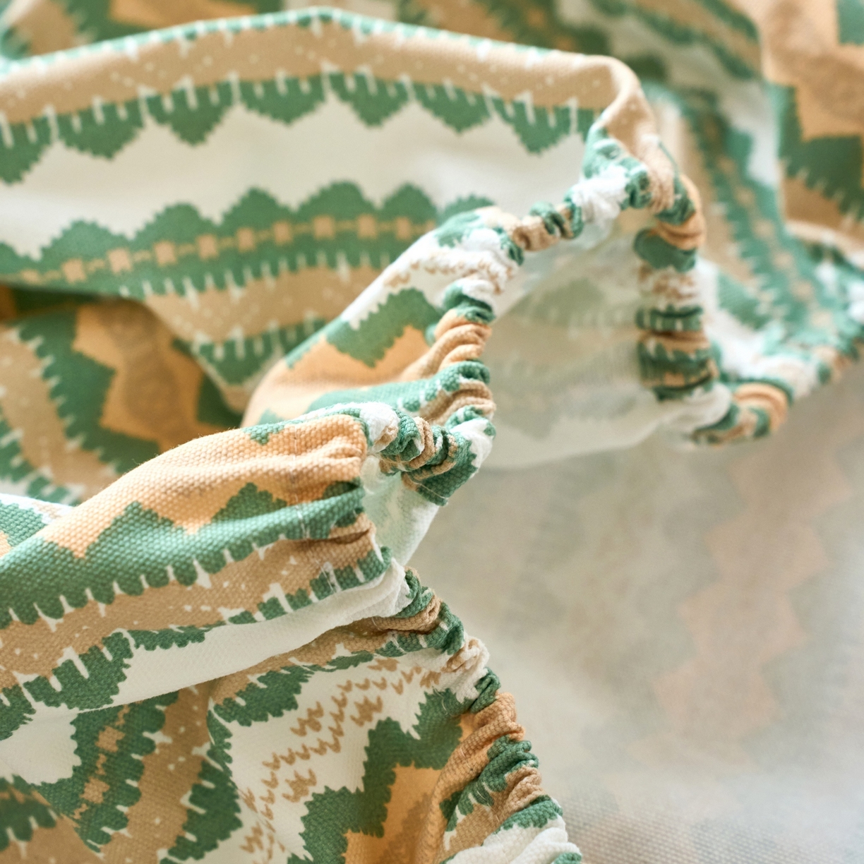 91家纺网 家纺一手货源 找家纺 春皖家纺 2026新款全棉老粗布席子凉席普通款单床笠床笠单件 羽安-绿