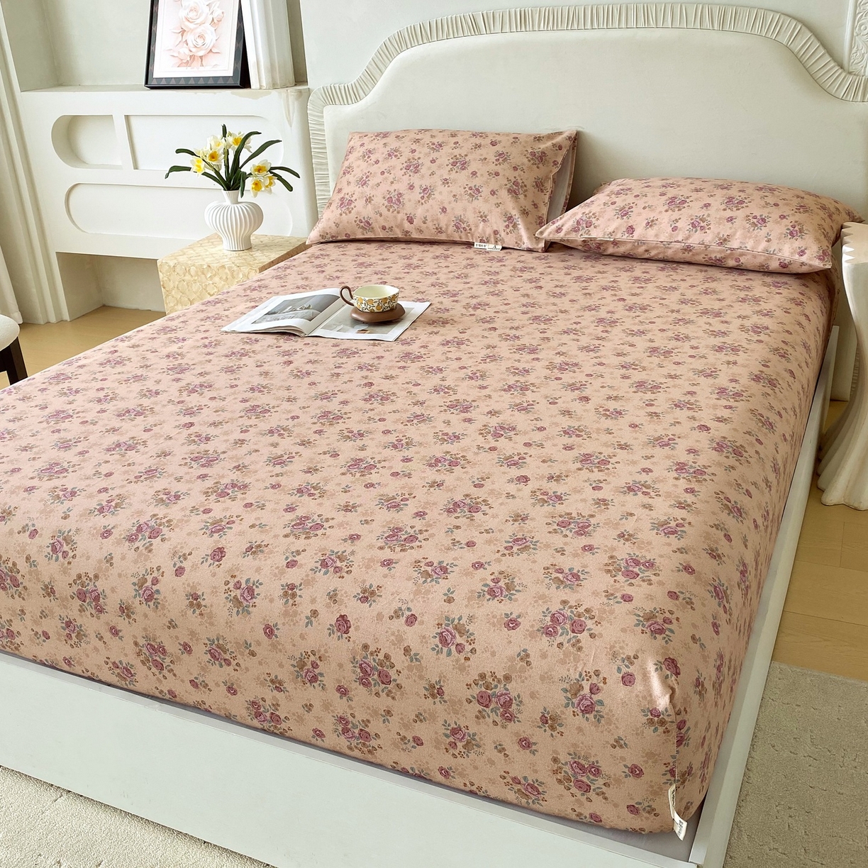 91家纺网 家纺一手货源 找家纺 春皖家纺 2026新款全棉老粗布席子凉席普通款单床笠床笠单件 云裳