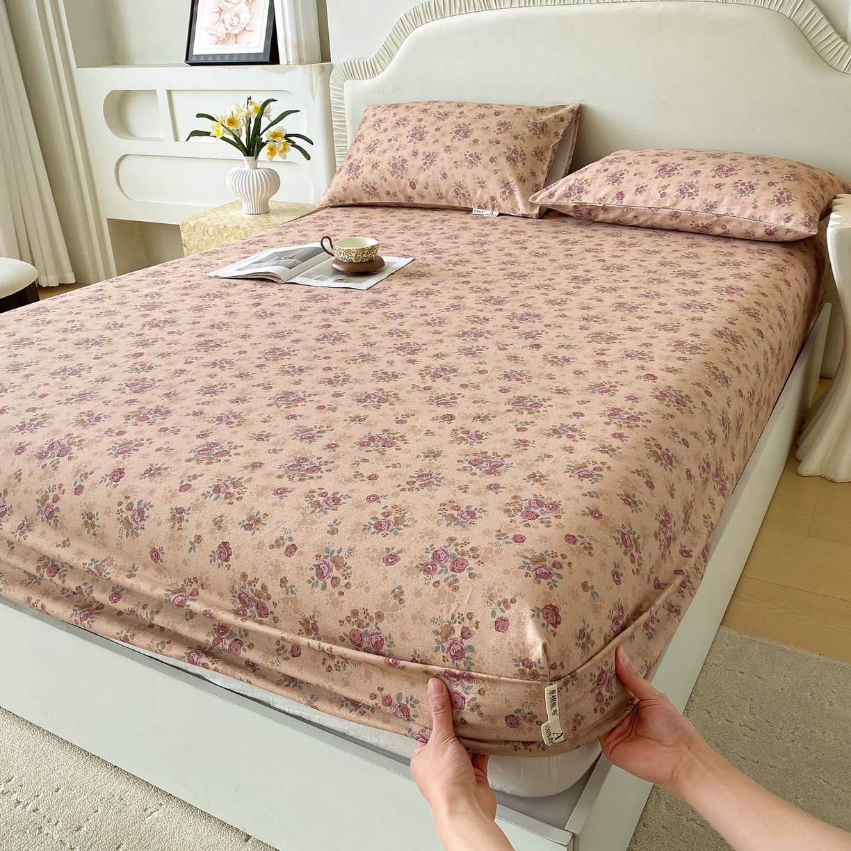 91家纺网 家纺一手货源 找家纺 春皖家纺 2026新款全棉老粗布席子凉席普通款单床笠床笠单件 云裳