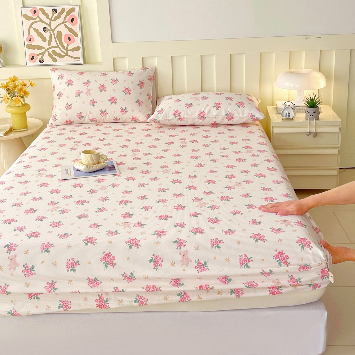 91家纺网 家纺一手货源 找家纺 春皖家纺 2026新款全棉老粗布席子凉席普通款单床笠床笠单件 芝甜