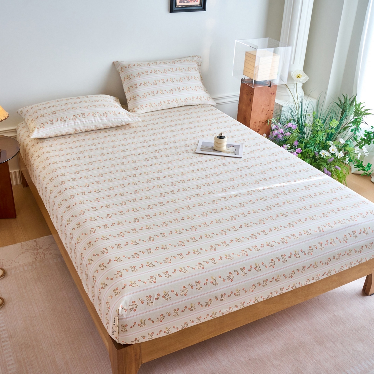 91家纺网 家纺一手货源 找家纺 春皖家纺 2026新款全棉老粗布席子凉席普通款单床笠床笠单件 知否