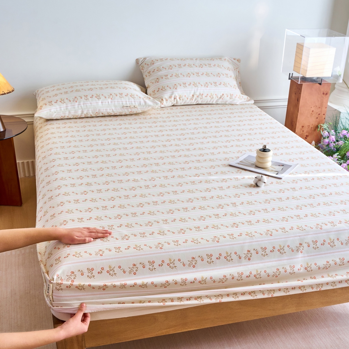 91家纺网 家纺一手货源 找家纺 春皖家纺 2026新款全棉老粗布席子凉席普通款单床笠床笠单件 知否