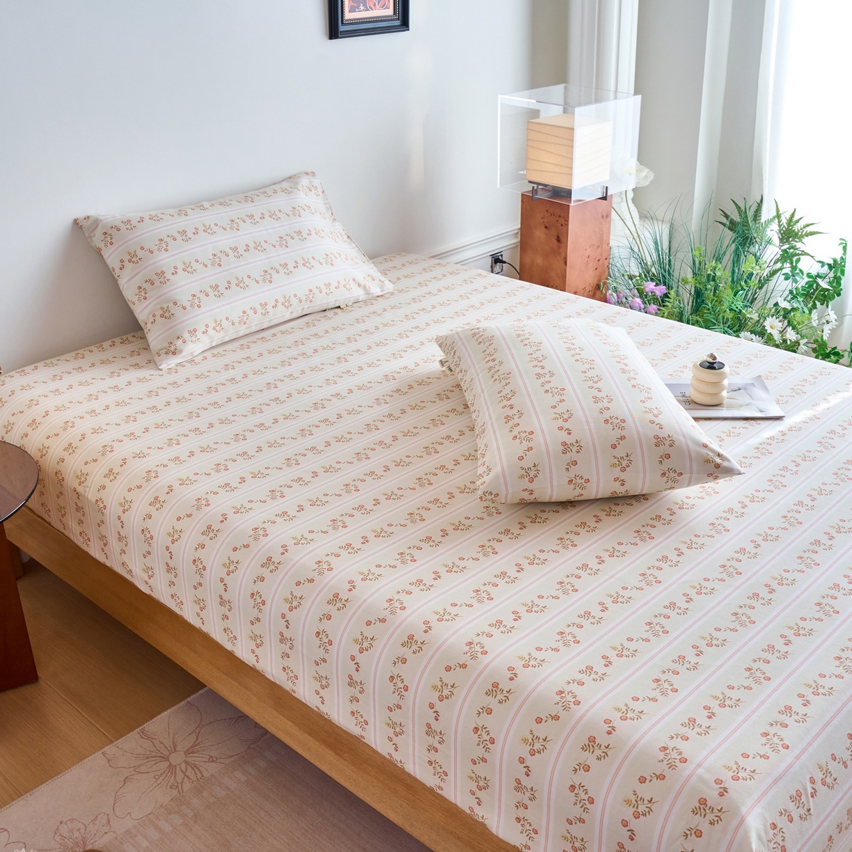 91家纺网 家纺一手货源 找家纺 春皖家纺 2026新款全棉老粗布席子凉席普通款单床笠床笠单件 知否