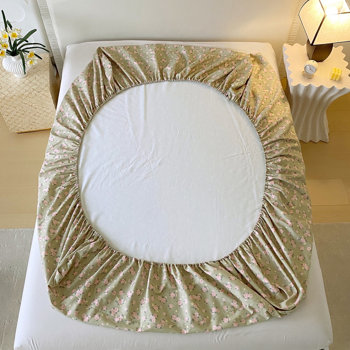 91家纺网 家纺一手货源 找家纺 春皖家纺 2026新款全棉老粗布席子凉席普通款单床笠床笠单件 知微