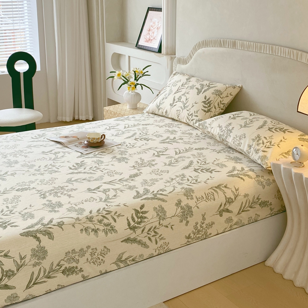 91家纺网 家纺一手货源 找家纺 春皖家纺 2026新款全棉老粗布席子凉席普通款单床笠床笠单件 子青