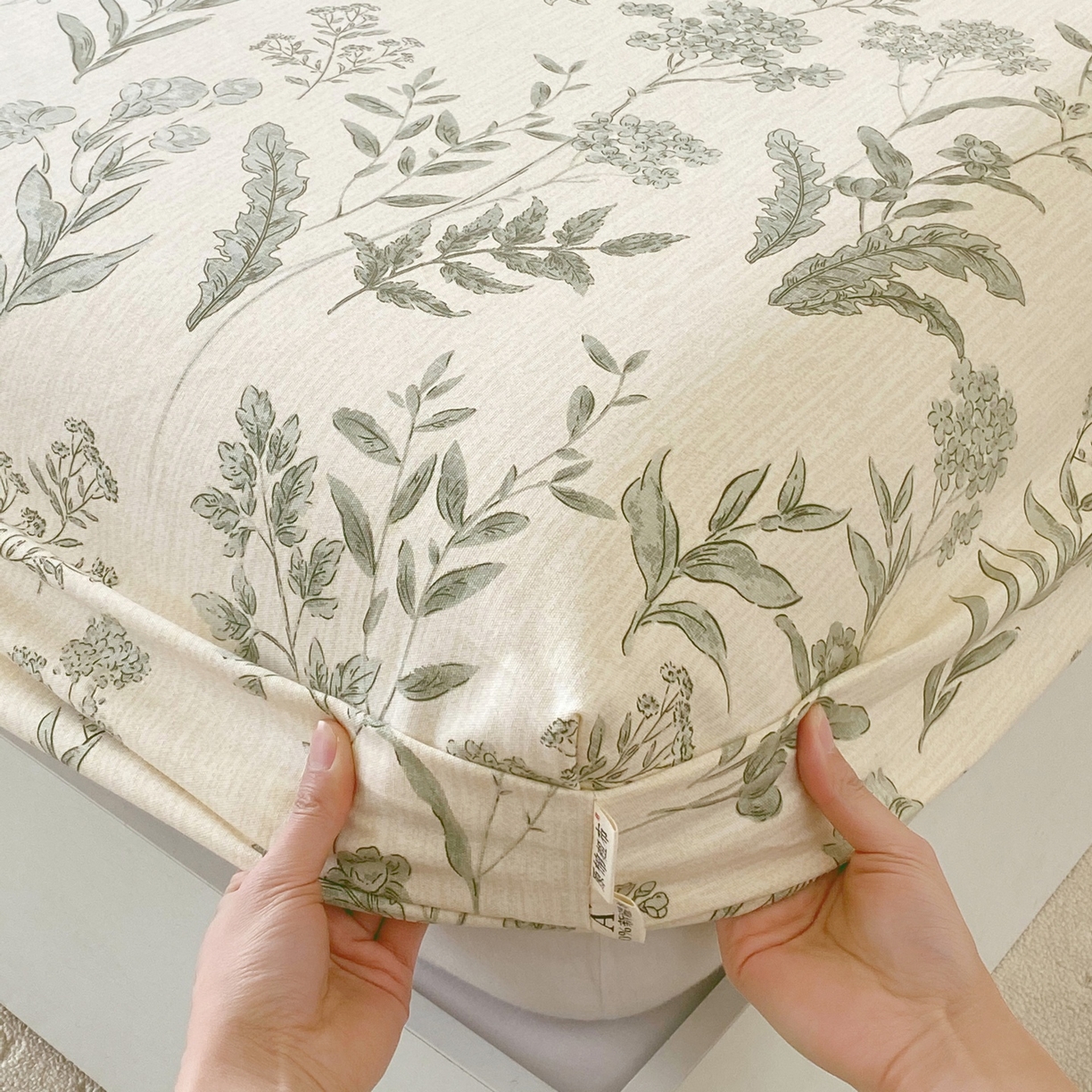 91家纺网 家纺一手货源 找家纺 春皖家纺 2026新款全棉老粗布席子凉席普通款单床笠床笠单件 子青