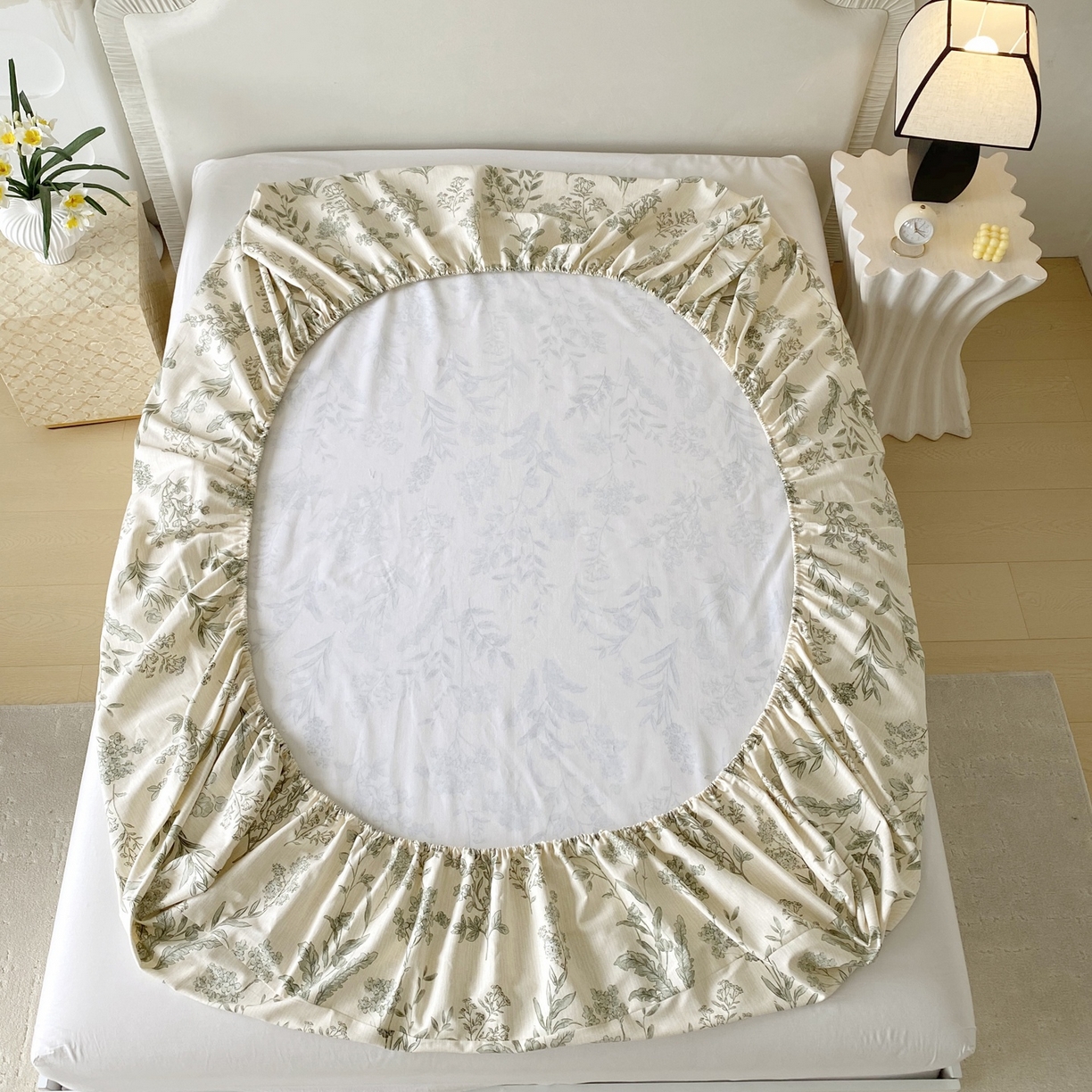 91家纺网 家纺一手货源 找家纺 春皖家纺 2026新款全棉老粗布席子凉席普通款单床笠床笠单件 子青