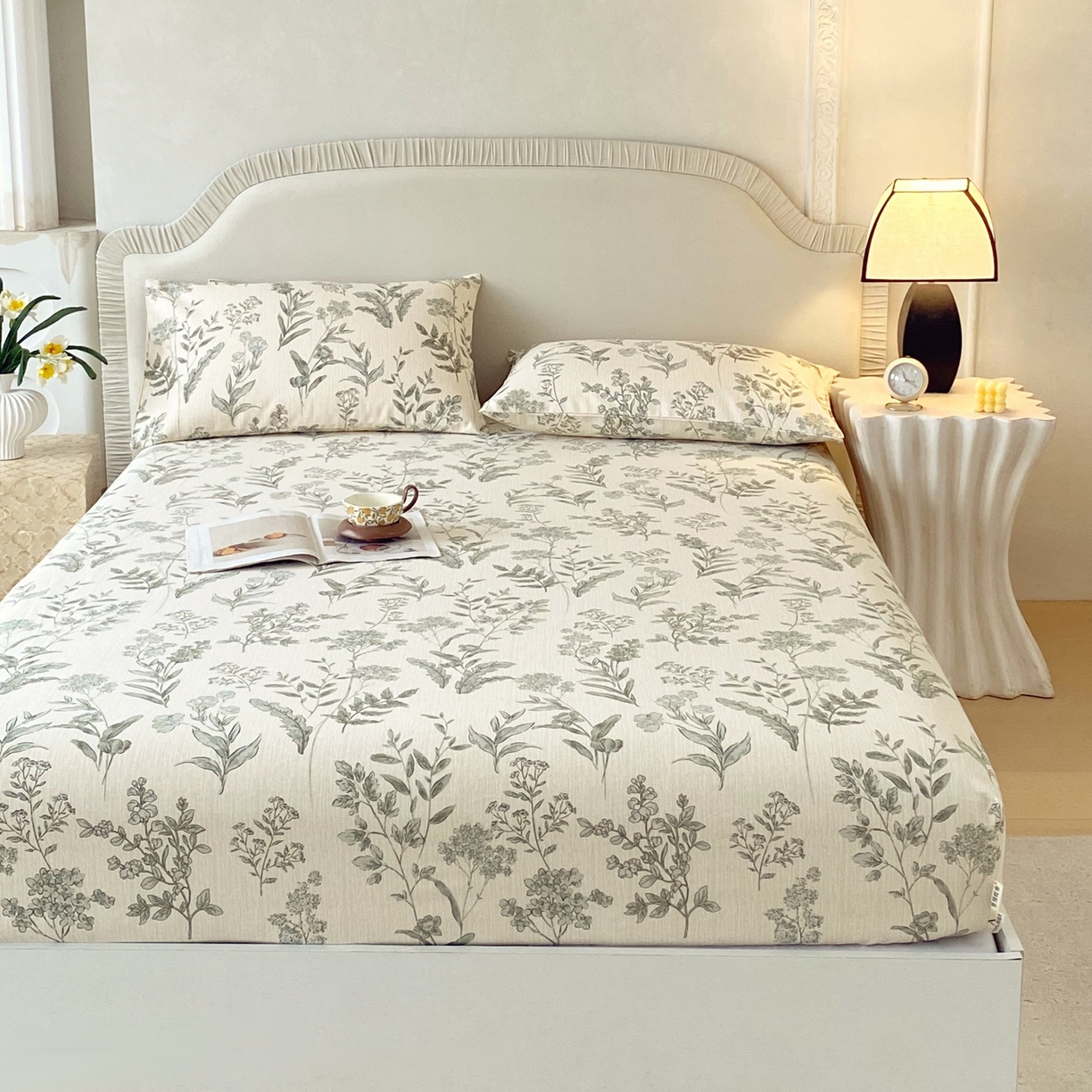 91家纺网 家纺一手货源 找家纺 春皖家纺 2026新款全棉老粗布席子凉席普通款单床笠床笠单件 子青